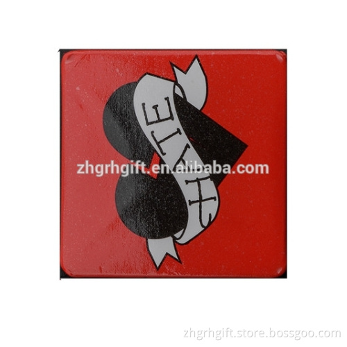 Promotional Gifts Cheap Square Tinplate Button Pin Badge